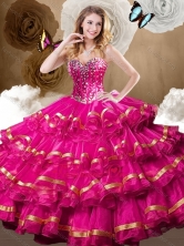 Fashionable Ball Gown Quinceanera Dresses with Beading and Ruffled Layers SJQDDT489002FOR