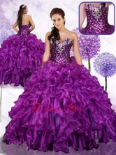 Fashionable Ball Gown Sweet 16 Dresses with Ruffles and Sequins SJQDDT460002FOR