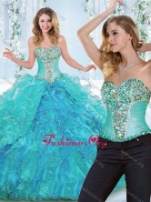 Luxurious Really Puffy Rhinestoned and Ruffled Detachable Sweet 16 Dress   SJQDDT541002AFOR
