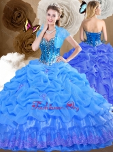 Romantic Sweetheart Quinceanera Dresses with Beading and Pick Ups SJQDDT481002FOR