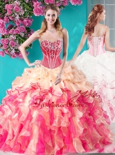 Simple Ball Gown Sweetheart Quinceanera Dress with Rhinestones and Beading SJQDDT667002FOR