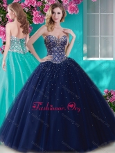 Simple Big Puffy Tulle Sweet 16 Dress with Beading  and Rhinestone SJQDDT658002FOR