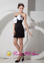 Nueva Cajamarca Peru Black Column Mini length Sweetheart Strapless Satin Beading wholesale Prom Dress For Spring Style AFE080805FOR