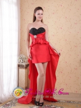 Fremantle WA Wholesale High-low Red and Black Dama   Dresse Beading Sheath Sweetheart Taffeta for Cocktail   Party Style PDHXQ077FOR 