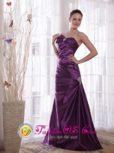 Purple Column Dama Dress Sweetheart Floor-length Taffeta beading Pleat for 2013 Santa Rosa de Copan Honduras Fall Wholesale Style PDHXQ067FOR