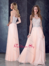 Simple Empire Baby Pink Dama Dress with Beading and Appliques PME1904FOR