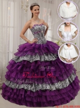 2016 Modest Purple Ball Gown Sweetheart Quinceanera Dresses QDZY436AFOR