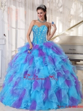 2016 Summer Sweetheart Quinceanera Dresses with Beading and RufflesSJPDZY471FOR