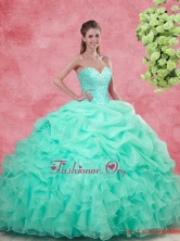 Affordable Sweetheart Apple Green Quinceanera Gowns with BeadingSJQDDT105002FOR
