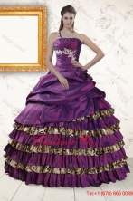 Classic One Shoulder Quinceanera Dresses with Beading and LeopardXFNAO392FOR
