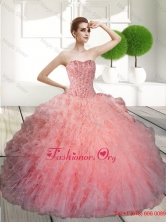 Decent Ball Gown Beading and Ruffles Quinceanera Dresses for 2015QDDTD3002FOR
