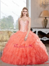 Decent Sweetheart Watermelon Quinceanera Dresses with Ruffles and BeadingSJQDDT67002FOR