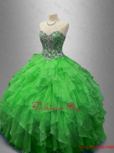 Fashionable Beaded Sweetheart Quinceanera Dresses in GreenSWQD029-4FOR