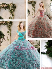 Hot Sale Beading and Ruffles Quinceanera Gowns with Sweetheart SJQDDT240002FOR