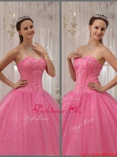Luxurious Pink Sweetheart Quinceanera Dresses with Beading QDZY546BFOR