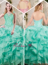 New Appliques and Ruffles Sweet 16 Dresses in TurquoisSJQDDT227002-3FOR