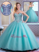 New Style Beading Sweetheart Quinceanera Dresses in Aqua Blue SJQDDT160002FOR