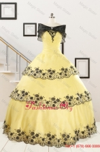 Pretty Ball Gown Appliques Quinceanera Dress for 2015FNAO561AFOR