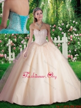 Simple Beading Champagne Quinceanera Dresses for 16 brithday Party SJQDDT305002FOR