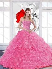 Sophisticated 2015 Quinceanera Dresses with Beading and Ruffled LayersQDDTD34002FOR