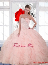 The Super Hot Beading and Ruffles Sweetheart Quinceanera Gown for 2016QDDTC25002-1FOR