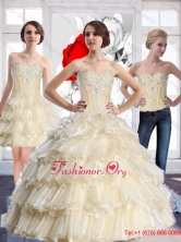Wonderful Sweetheart Quinceanera Dresses with Beading and Ruffled LayersSJQDDT57001FOR