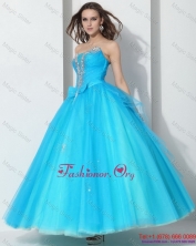 2015 Beading Baby Blue Quinceanera Dresses with Bowknot WMDQD002FOR