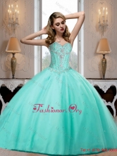 2015 Elegant Aqua Blue Sweetheart Quinceanera Dresses with Beading SJQDDT68002FOR