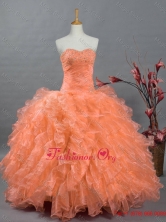 2015 Fashionable Sweetheart Quinceanera Gowns with Beading and Ruffles SWQD002-2FOR