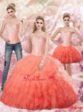 Beautiful Watermlon Ball Gown Sweetheart and Beaded Quinceanera Dresses SJQDDT67001FOR