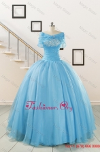 Cheap Strapless Quinceanera Dresses with Appliques FNAO615AFOR