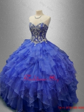 Classical Beaded Blue Quinceanera Gowns with Ruffles SWQD029-5FOR