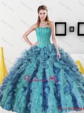 Discount Beading and Ruffles Sweetheart Sweet 16 Dress for 2015 QDDTD31002FOR