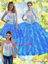 Elegant Ball Gown Quinceanera Dresses with Beading and Ruffles SJQDDT38001-1FOR