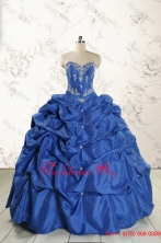 Elegant Beading Quinceanera Dresses in Royal Blue for 2015 FNAO5753FOR