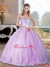 Elegant Sweetheart 2015 Quinceanera Dresses with Beading and Appliques SJQDDT1002FOR