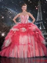 Exclusive Beaded Ball Gown Quinceanera Dresses with Brush Train QDDTA101002FOR