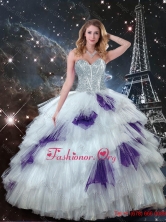 Gorgeous Sweetheart White Quinceanera Dresses with Beading QDDTA115002-1FOR