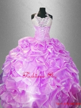Latest Hand Made Flowers Quinceanera Dresses with Halter Top SWQD037-4FOR