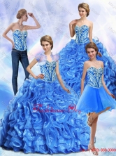 Luxurious Embroidery and Ruffles Royal Blue Sweet 15 Dresses SJQDDT32001FOR