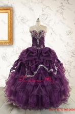 Pretty Purple Quinceanera Dresses with Appliques For 2015 FNAO5592FOR