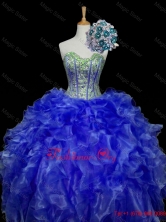 Pretty Sweetheart Blue Sweet 16 Dresses with Sequins and Ruffles for 2015 SWQD006-5FOR
