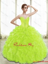 Unique Spring Green Lime Green Quince Dresses with Appliques SJQDDT28002-1FOR
