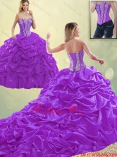 2015 Fall Classical Sweetheart Beading Detachable Quinceanera Dresses with Pick Ups SJQDDT192002-2FOR