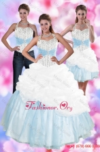 2015 Multi Color Detachable Quinceanera Dresses with Pick Ups and Beading XFNAO085TZA1FOR