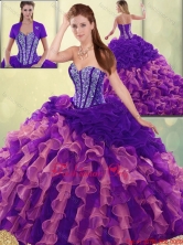 Elegant Beading and Ruffles Detachable Quinceanera Dresses with Sweetheart SJQDDT193002-1FOR