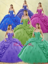 Exquisite Beading and Appliques Detachable Quinceanera Dresses for 2016 Spring SJQDDT191002FOR