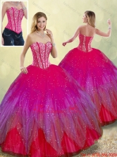 Fashionable Beading Sweetheart Multi Color Detachable Quinceanera Dresses SJQDDT187002-7FOR
