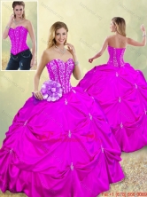 Fashionable Sweetheart Beading Detachable Quinceanera Dresses in Fuchsia SJQDDT185002-8FOR