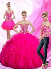 Gorgeous 2015 Beading and Ruffles Sweetheart Detachable Quinceanera Dresses QDDTA73001FOR